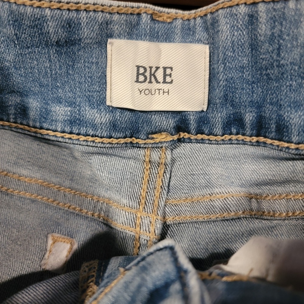 BKE Youth Jeans Girls Sz 12 Light Wash Flare Stretch - Picture 4 of 9